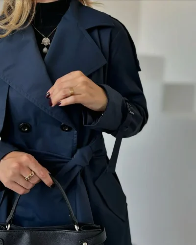 ترنچ کت سرمه ای