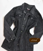 کت جین ذغالی دخترانه کد 1744 - Image 2