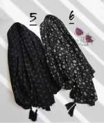 شال برشکا مشکی نسکافه ای کد 1735 - Image 4