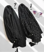 شال برشکا مشکی نسکافه ای کد 1735 - Image 5