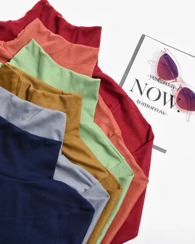 بلوز کبریتی یقه اسکی دخترانه