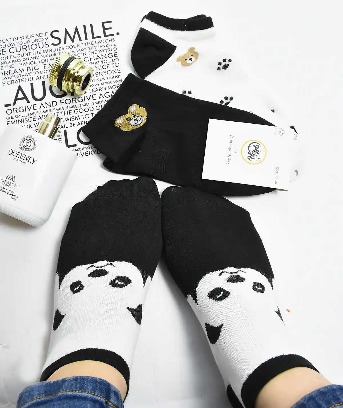 jorab.nakhi.dokhtarone.khersi جوراب نخی خرسی کد 62 - Image 1