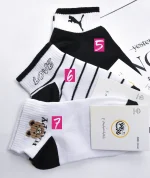 جوراب سفید مشکی نخی کد 64 - Image 3