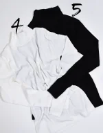 بلوز استین بلند فینگردار کبریتی کد 1763 - Image 5