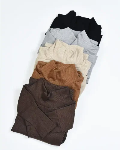 بلوز استین بلند فینگردار کبریتی