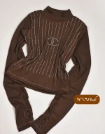 کراپ نگین دار استین بلند کد 1769 - Image 6