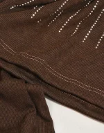 کراپ نگین دار استین بلند کد 1769 - Image 8