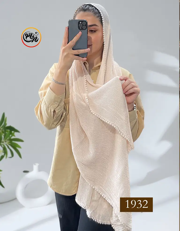 4 شال پلیسه سکه ای کد 1932 - Image 1