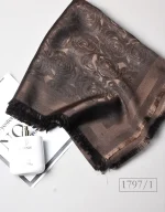 روسری ابریشم ژاکارد قواره 120طرح گل رز