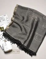 روسری نخ ابریشم ژاکارد طرح هرمس کد 1820 - Image 12