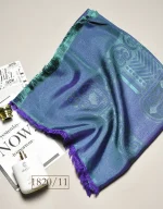 روسری نخ ابریشم ژاکارد طرح هرمس کد 1820 - Image 13