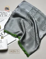 روسری نخ ابریشم ژاکارد طرح هرمس کد 1820 - Image 8