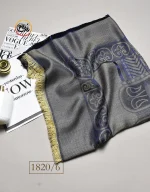 روسری نخ ابریشم ژاکارد طرح هرمس کد 1820 - Image 9