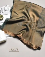 روسری نخ ابریشم ژاکارد طرح هرمس کد 1820 - Image 10