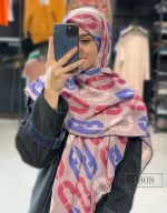 روسری نخی طرحدار قواره 140 کد 1808