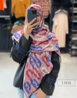 روسری نخی طرحدار قواره 140 کد 1808 - Image 2