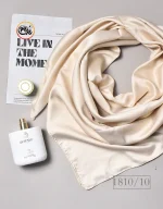 روسری ساتن نخ وارداتی تک رنگ کد 1810 - Image 12