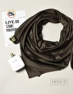 روسری ساتن نخ وارداتی تک رنگ کد 1810 - Image 4