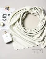 روسری ساتن نخ وارداتی تک رنگ کد 1810 - Image 5