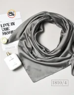 روسری ساتن نخ وارداتی تک رنگ کد 1810 - Image 6