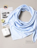 روسری ساتن نخ وارداتی تک رنگ کد 1810 - Image 8