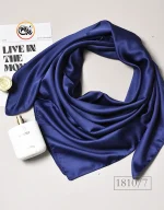 روسری ساتن نخ وارداتی تک رنگ کد 1810 - Image 9