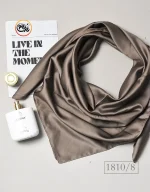 روسری ساتن نخ وارداتی تک رنگ کد 1810 - Image 10