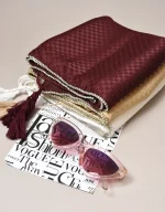 شال ژاکارد نگین دوزی کد 1788