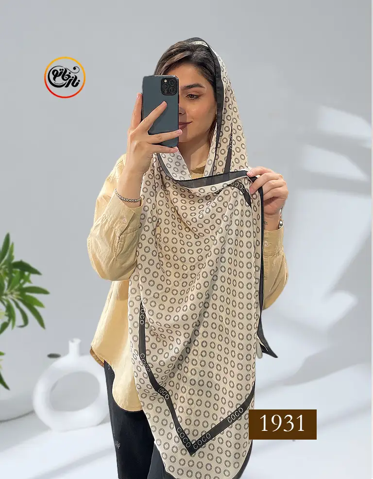 shawl.pelise.nakhi.golriz.nazkhaton1405.01 شال حریر نخ کد 1438 - Image 1