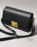 کیف مشکی قفل طلایی کد 1862 - Image 2