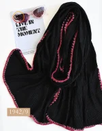 شال برشکا نخی ساده کد 1566 - Image 3