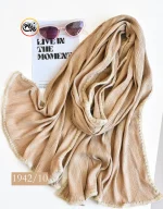 شال برشکا نخی ساده کد 1566 - Image 4