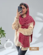 شال پلیسه طرح تیغ ماهی کد 1914