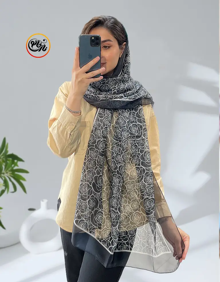 shawl.shifon.majlesi.nazkhaton1405 شال مجلسی شیفون کد 1818 - Image 1
