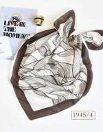 مینی اسکارف قهوه ای کد 1945 - Image 6
