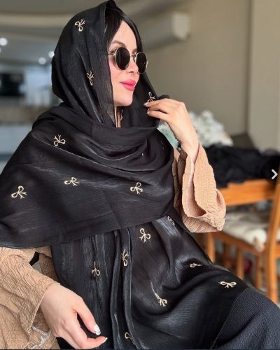 شال مشکی مجلسی