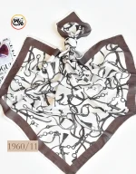 مینی اسکارف طرحدار قهوه ای کد 1960 - Image 13