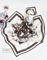 مینی اسکارف طرحدار قهوه ای کد 1960 - Image 4