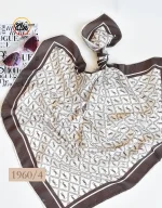 مینی اسکارف طرحدار قهوه ای کد 1960 - Image 6