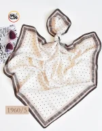 مینی اسکارف طرحدار قهوه ای کد 1960 - Image 7