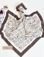 مینی اسکارف طرحدار قهوه ای کد 1960 - Image 10