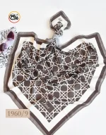 مینی اسکارف طرحدار قهوه ای کد 1960 - Image 11