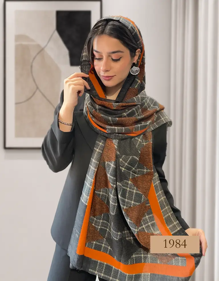 شال پاییزه ترکیب نارنجی