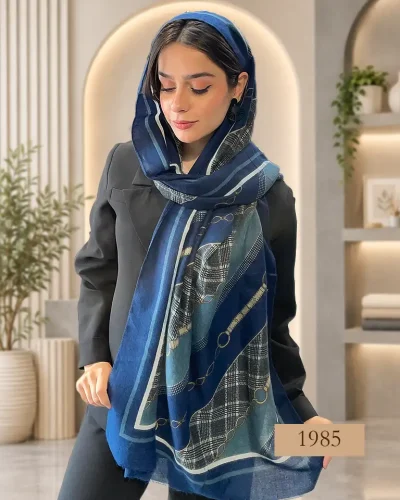 شال موهر سرمه ای